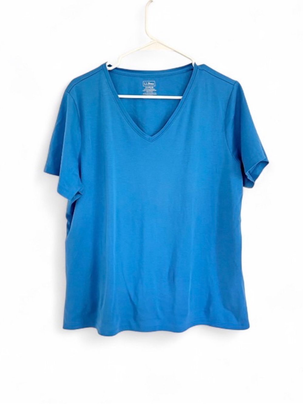 Ll Bean Women's Supima Cotton Classic Short Sleeve Tee Blue Size 1X Minimalist